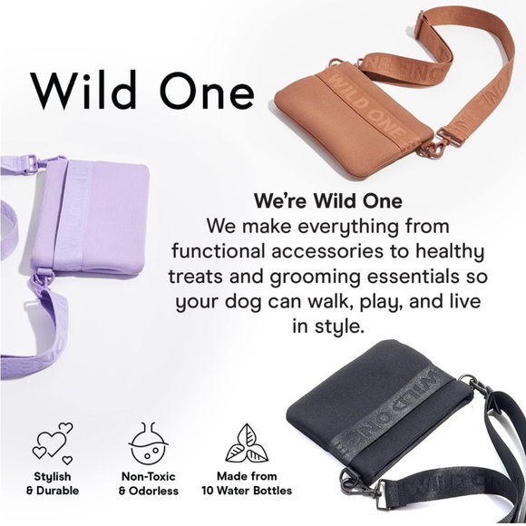 Wild One, Coco Treat Pouch, Fanny Pack, Cross-Body Bag in Black - Picture 6 of 6